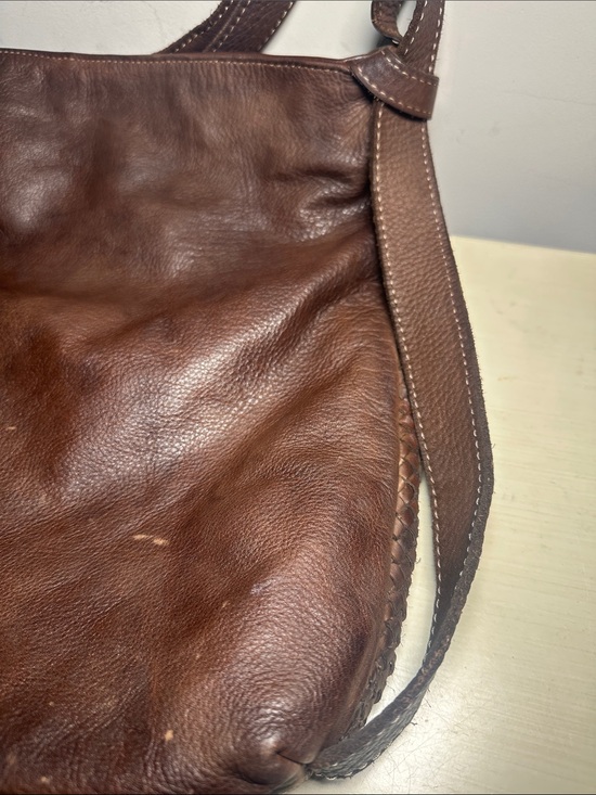Tulipani Genuine Leather woven Brown satchel Italian designer backpack main image 8